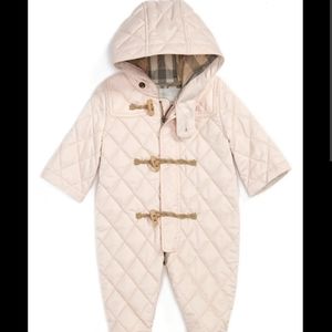 Burberry Pink Quilted Kids Coat